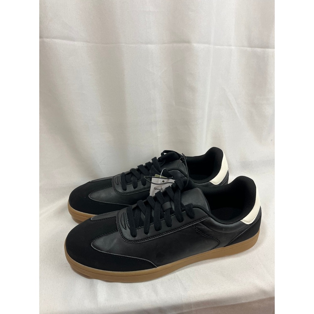 Goodfellow & Co Mens Jeffrey Sneakers Black Gum Sole Low Top Shoes Size 13 NEW